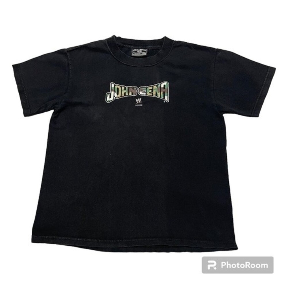 Vintage John Cena Chain Gang Camo Kids Shirt Sz Large